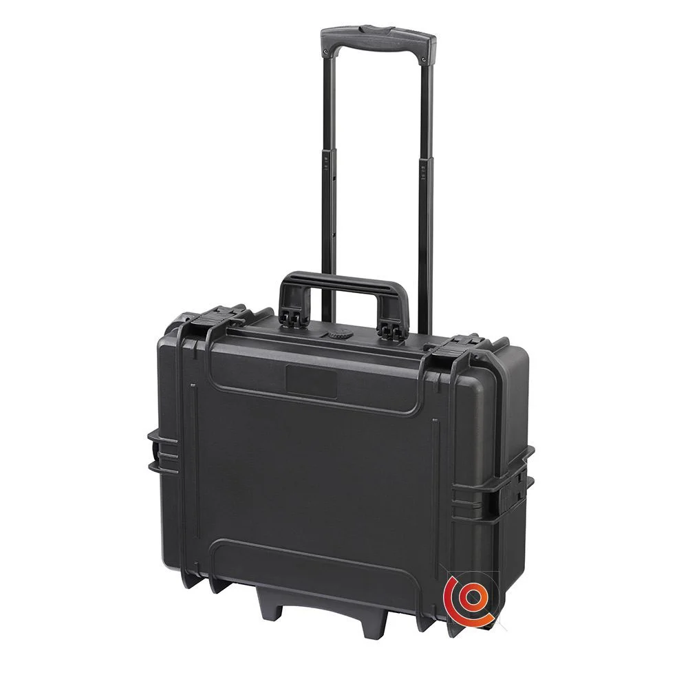 Valise étanche antichocs petit prix ermet 239 noir avec troleeys et roulettes