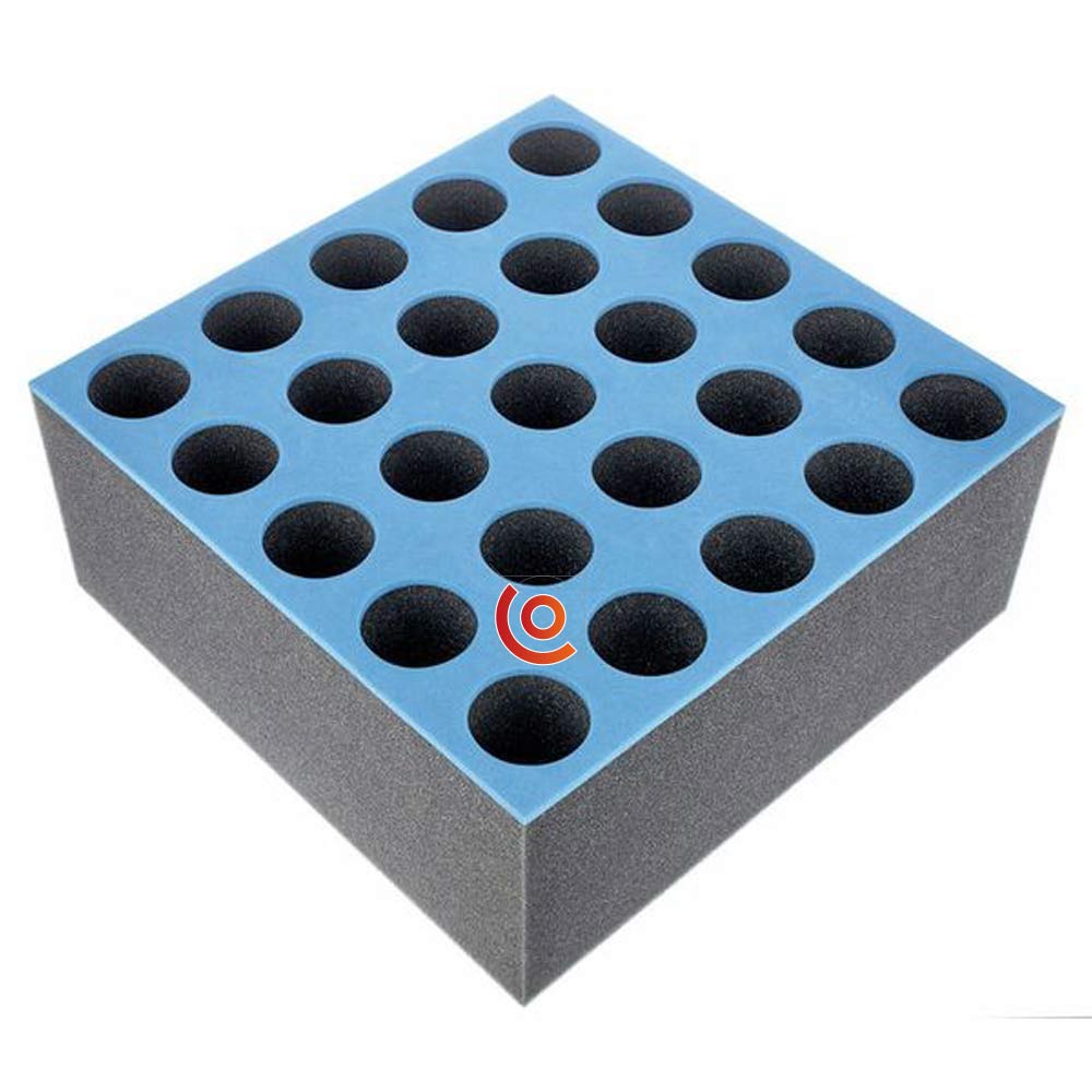 Bloc de mousse souple usiné pour 25 micros