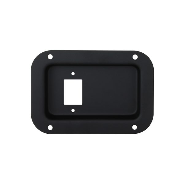 Cuvette noire percée pour 1 connecteur IECC secteur D0941-10k