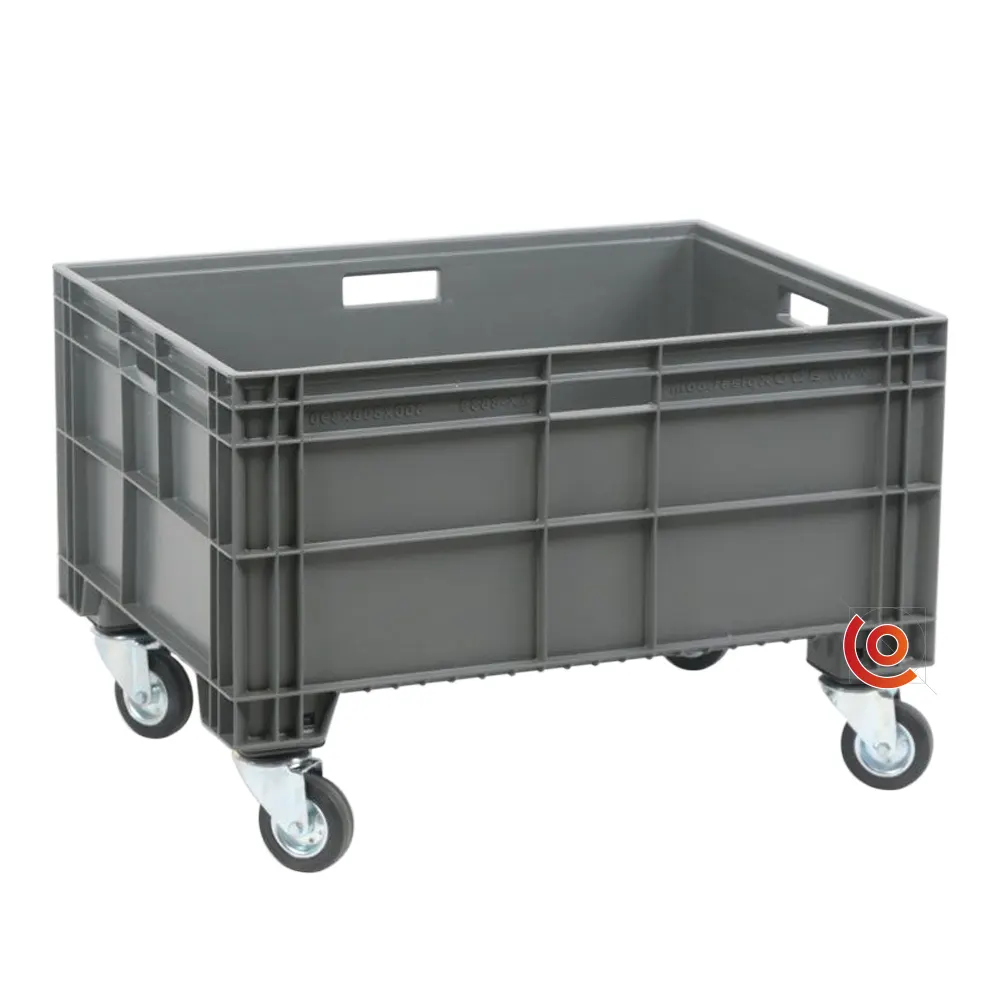 Grande caisse plastique 140L avec roulettes pivotantes GV-806052-044I-7