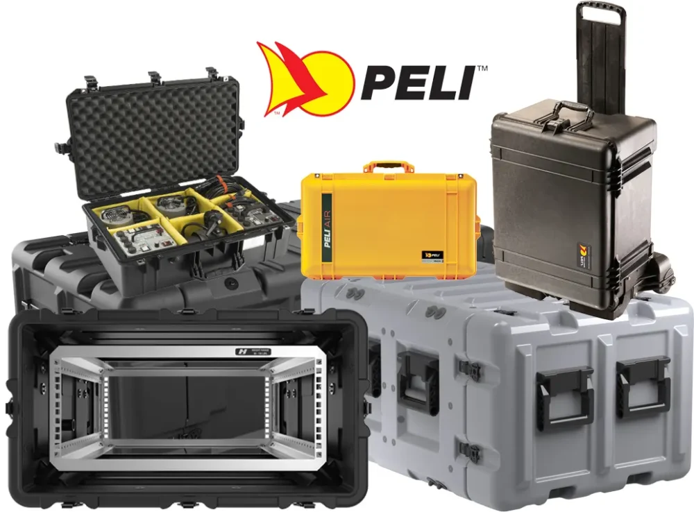 valises et rack peli distribué par conex