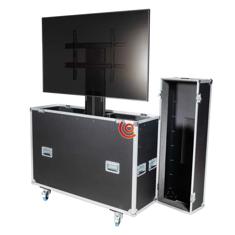 Flight case pour écran plat motorisé